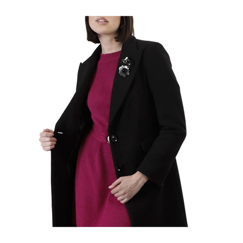 CafèNoire Cappottino Cappotto Donna monopetto con spilla 40 - Francavilla Moda